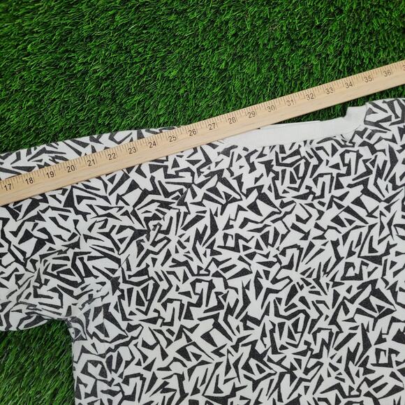 Vintage Geometric AOP Sweatshirt Womens XL 22x23 Boxy - Picture 5 of 11
